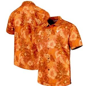 Texas Longhorns Tommy Bahama Fuego Floral Silk Camp Shirt - Texas Orange XXL NWT